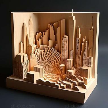 3D model city skyline (STL)